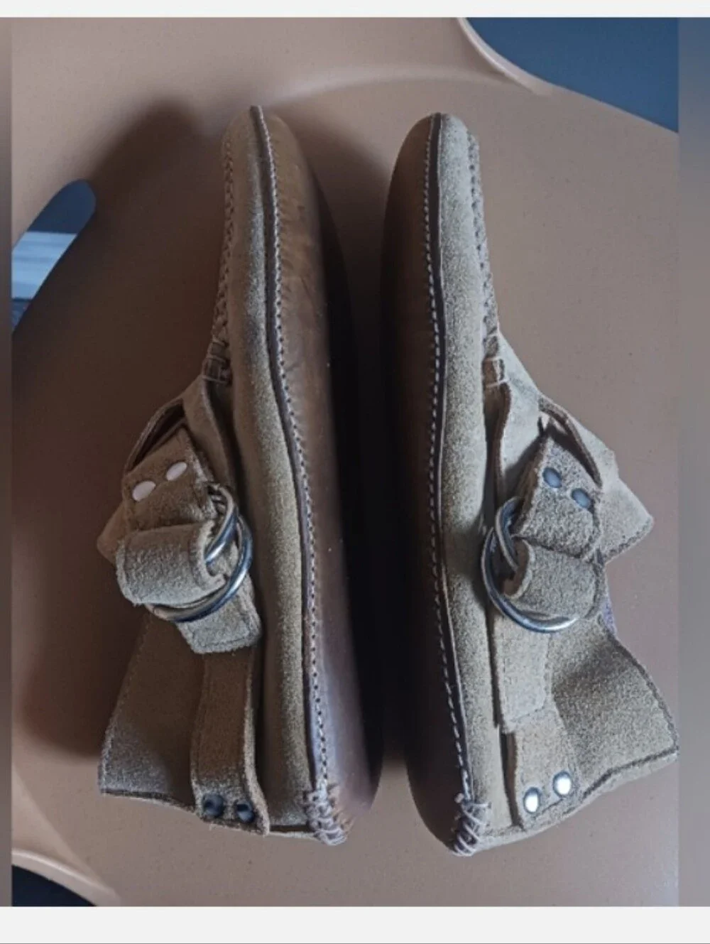 QUODDY x Kelly Killoren Bensimon Ring Boots, Moccasin Suede Buckle Loafers 10
